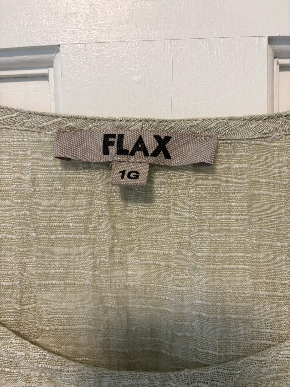 Flax 100% linen light green sleeveless lightweight lagenlook midi dress 1g 1x - Picture 4 of 6
